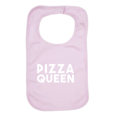 PIZZA QUEEN Organic Baby Bib Thumbnail
